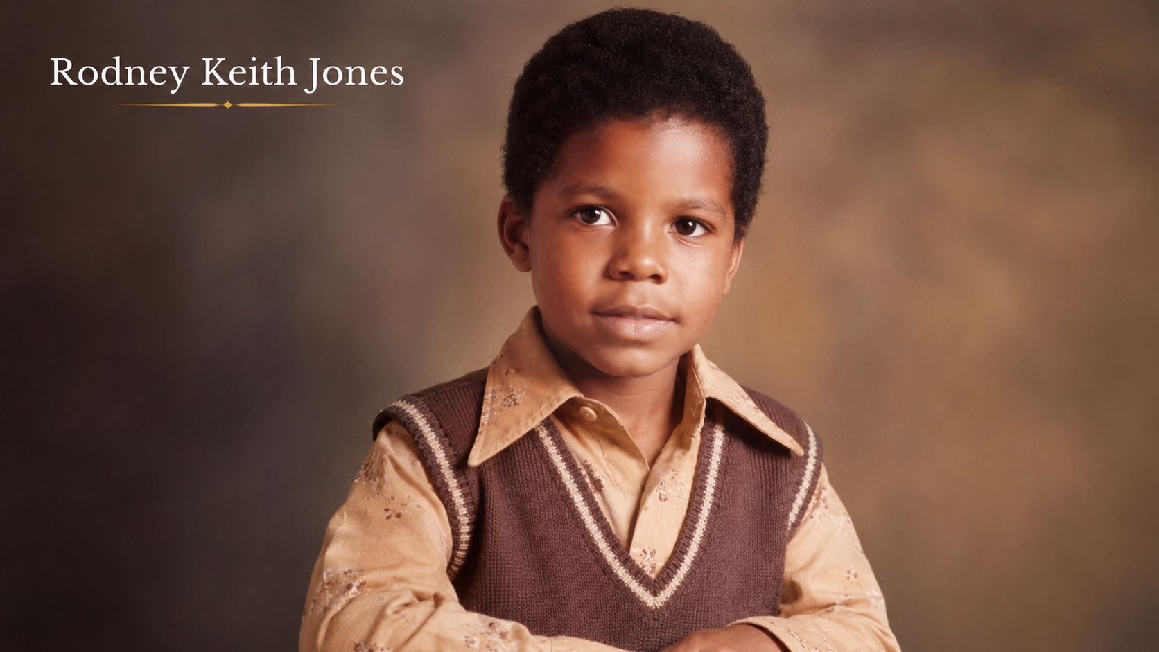 Rodney Keith Jones portrait with his name displayed in the corner